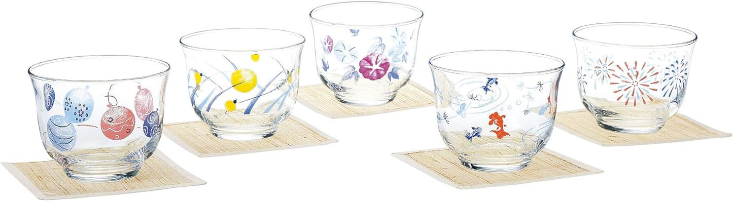 Toyo sasaki, Five different pattern teacups with coasters