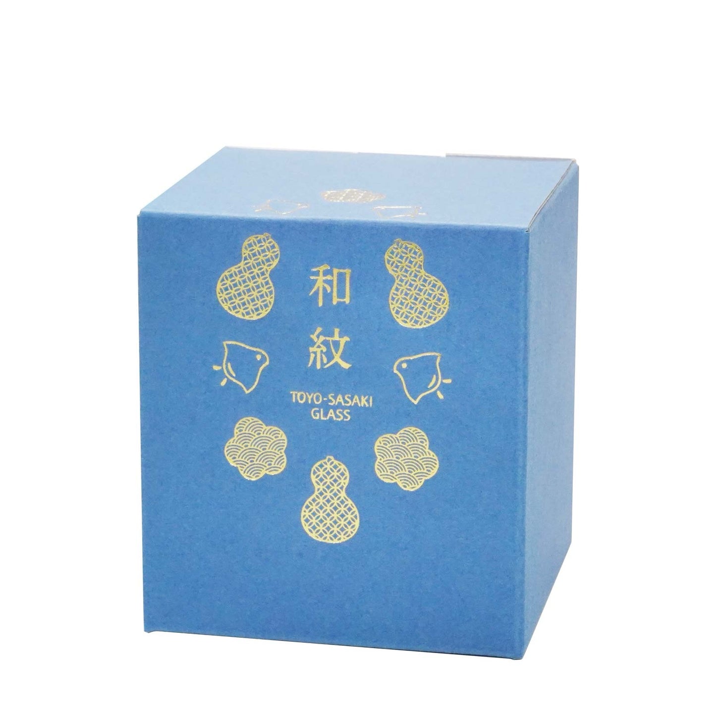 Toyo sasaki, blue box with Toyo sasaki, Wave Plover and Gourd Pattern