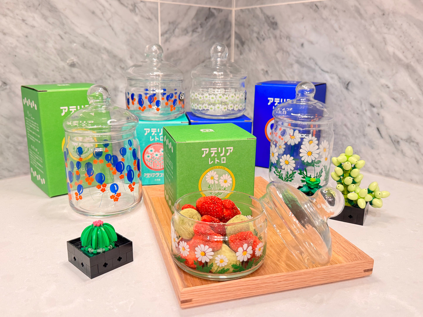 ADERIA, Candy Jar with Glass Lid, Medium